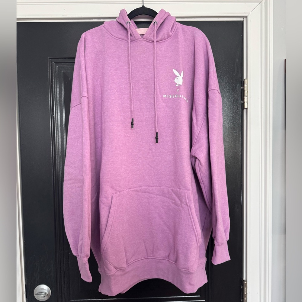 PLAYBOY X MISSGUIDED • Hoodie Dress (Lilac)